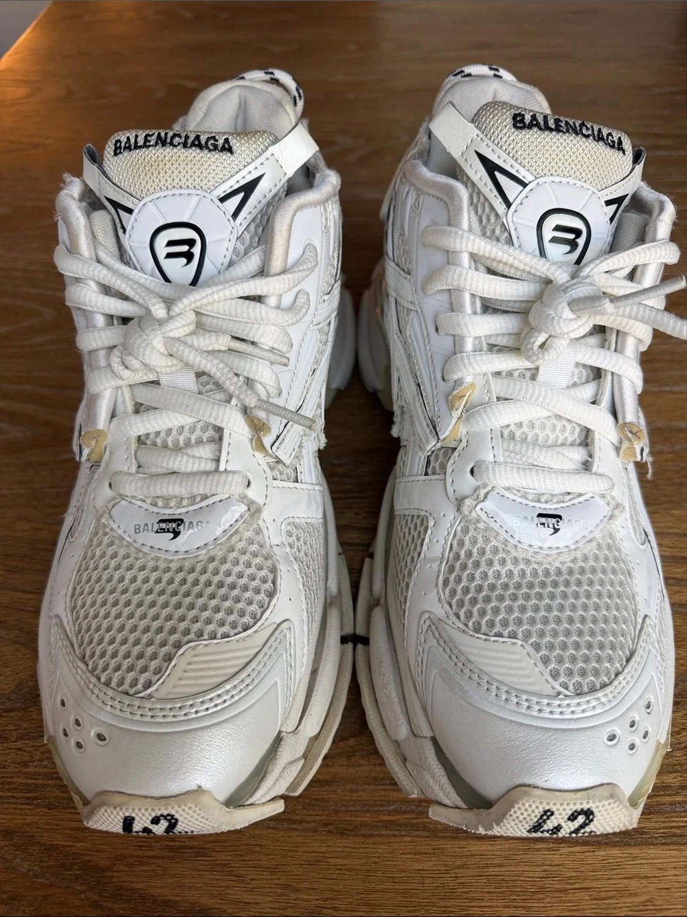 Balenciaga Men’s White Runner Sneakers